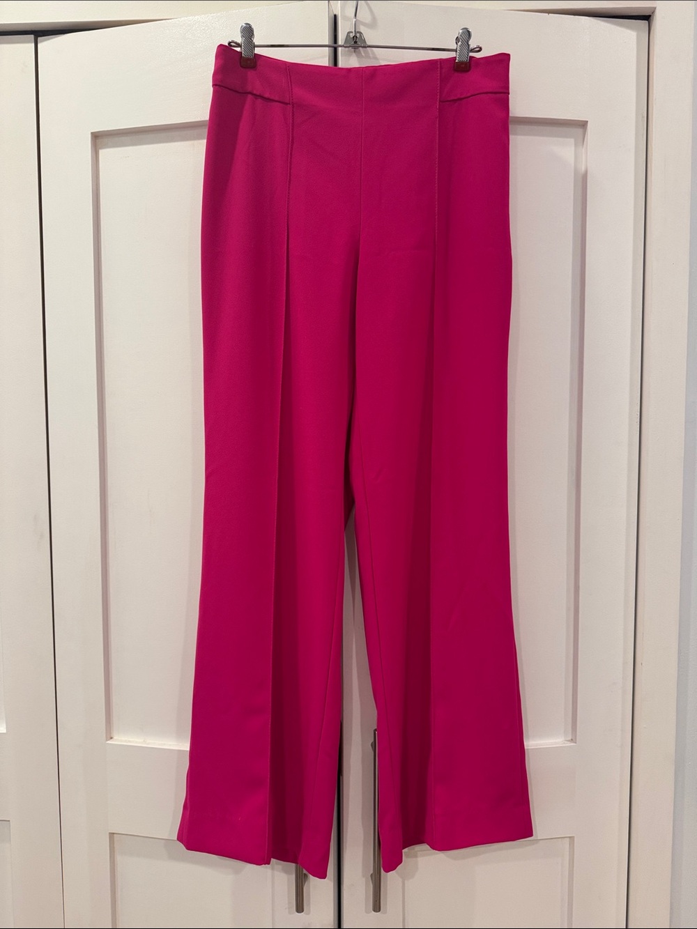 Women's High-Waist Wide-Leg Pants - Fuchsia